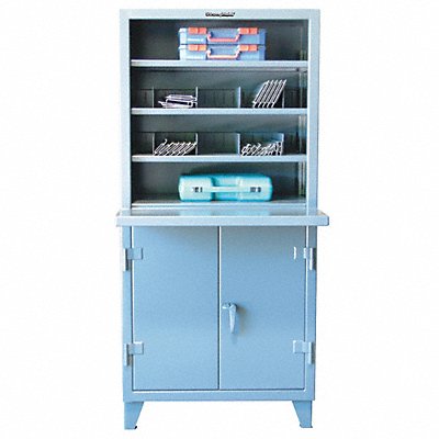 Cabinet Hutch Shop Desk 78 H Dark Gray MPN:56-CMT-244