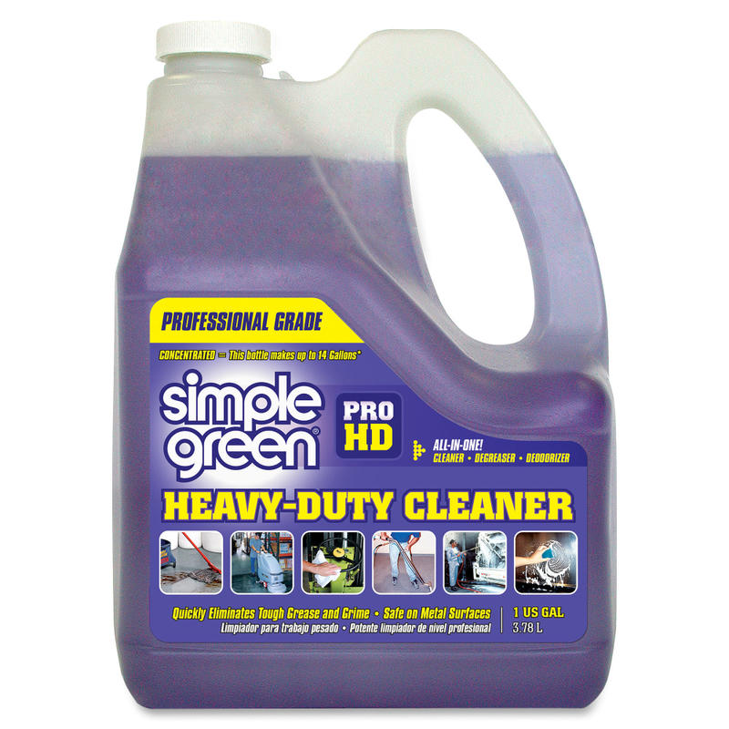 Simple Green Pro HD All-In-One Heavy-Duty Cleaner - For Multipurpose - Concentrate - Liquid - 128 fl oz (4 quart) - 1 Each - Heavy Duty, Non-corrosive, Fragrance-free - Purple (Min Order Qty 4) MPN:13421