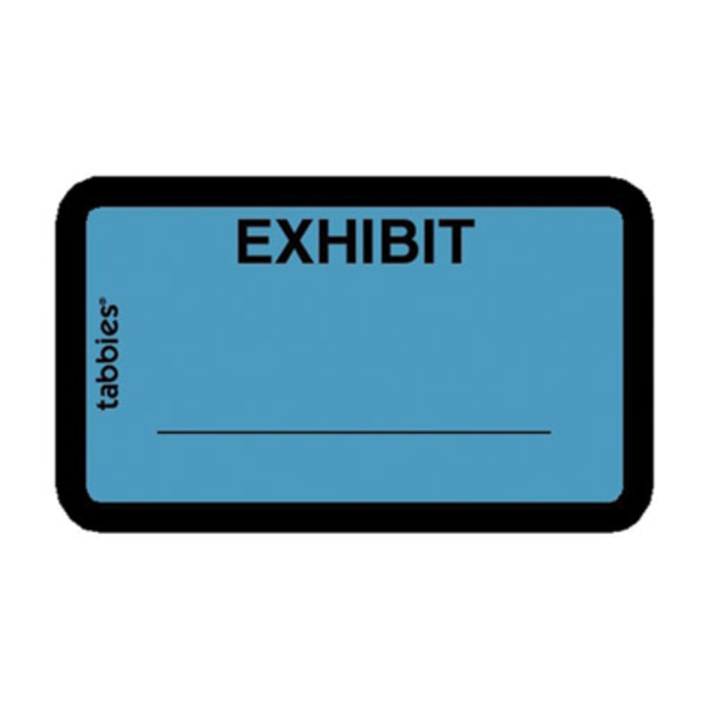 Tabbies Color-coded Legal Exhibit Labels, TAB58091, 1 5/8inW x 1inL, Blue, Pack Of 252 (Min Order Qty 10) MPN:58091