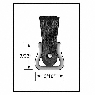 Strip Brush 3/16W 96 In L Trim 1 In PK10 MPN:MB400096