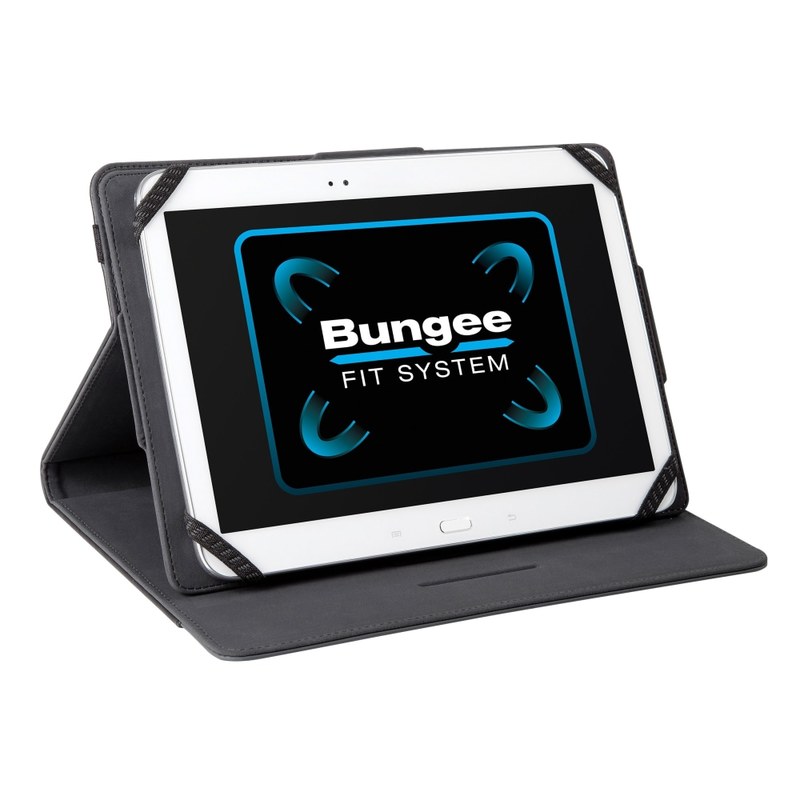 Targus Universal THZ457 Carrying Case for 9in to 10.1in Tablet - Black - Faux Leather, Polyurethane Body - 10.6in Height x 7.9in Width x 0.8in Depth (Min Order Qty 5) MPN:THZ457US