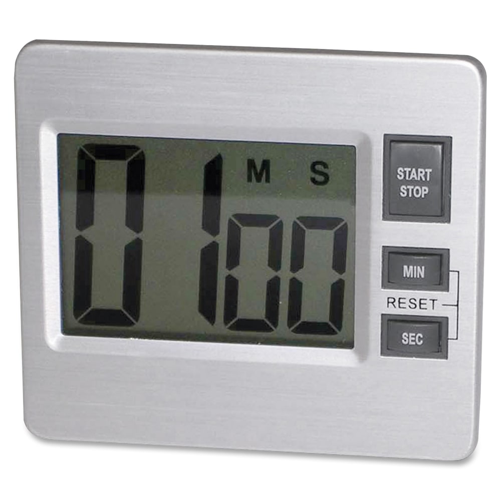 Tatco Desktop Digital Timer, Silver/Black (Min Order Qty 6) MPN:52410