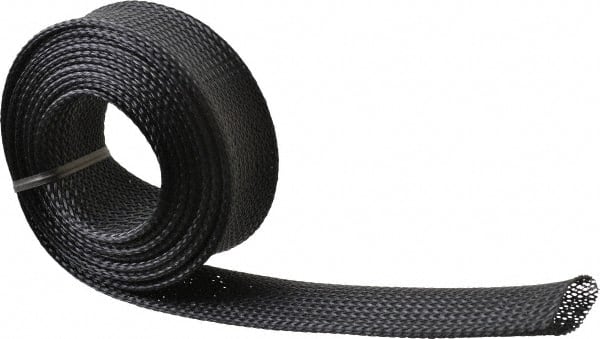 Black Braided Expandable Cable Sleeve MPN:PTN1.25BK10