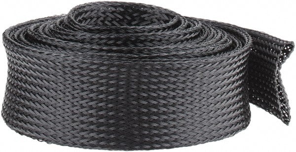 Black Braided Expandable Cable Sleeve MPN:PTN1.50BK10