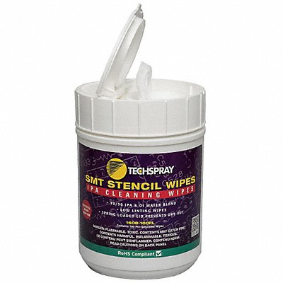 IPA Cleaning Wipes Flip Top Tub PK100 MPN:1608-100FL