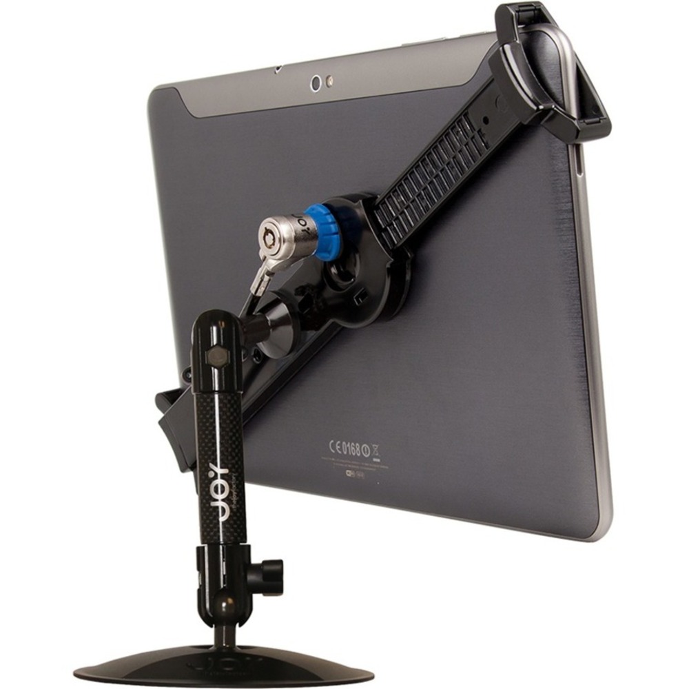 The Joy Factory LockDown Universal Desk/Countertop Carbon Fiber Stand w/ Key Lock for 7in - 10.5in Tablets - 8.5in x 1.3in x 5.8in x - Carbon Fiber MPN:MNU111KL