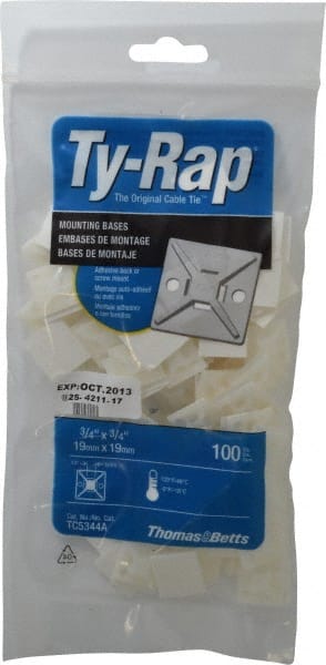 Natural (Color), Nylon, Four Way Cable Tie Mounting Base MPN:TC5344A