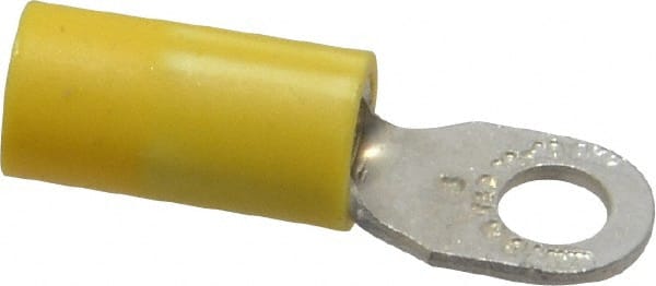 D Shaped Ring Terminal: Partially Insulated, 12 to 10 AWG, Crimp Connection MPN:10RC-8