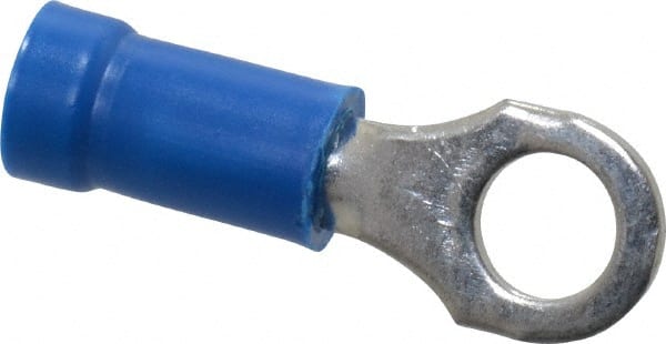 D Shaped Ring Terminal: Partially Insulated, 18 to 14 AWG, Crimp Connection MPN:14RB-10