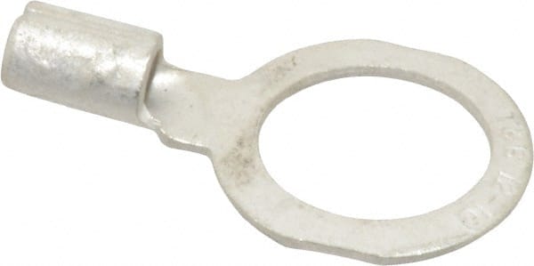 D Shaped Ring Terminal: Non-Insulated, 12 to 10 AWG, Crimp Connection MPN:C10-12