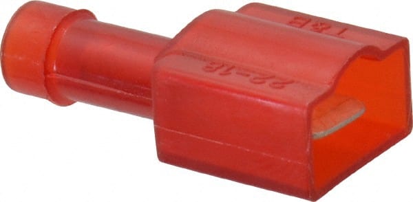 Wire Disconnect: Male, Red, Nylon, 22-18 AWG, 1/4