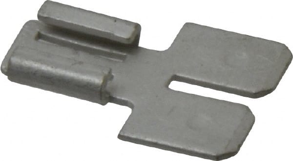 Wire Disconnect: Male, Silver, 22-18 AWG, 1/4