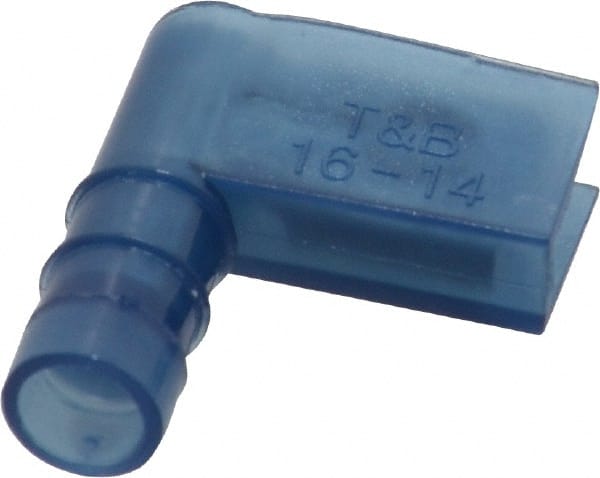 Wire Disconnect: Female, Blue, Nylon, 16-14 AWG, 1/4
