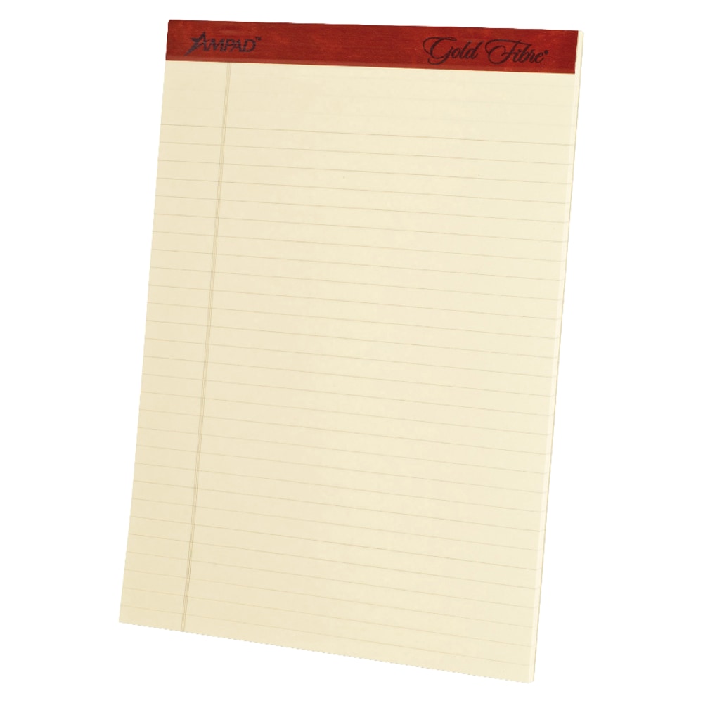 Ampad Esselte Retro Legal Pads, 8 1/2in x 11 3/4in, Ivory, 50 Sheets Per Pad, Pack Of 4 Pads (Min Order Qty 4) MPN:20011