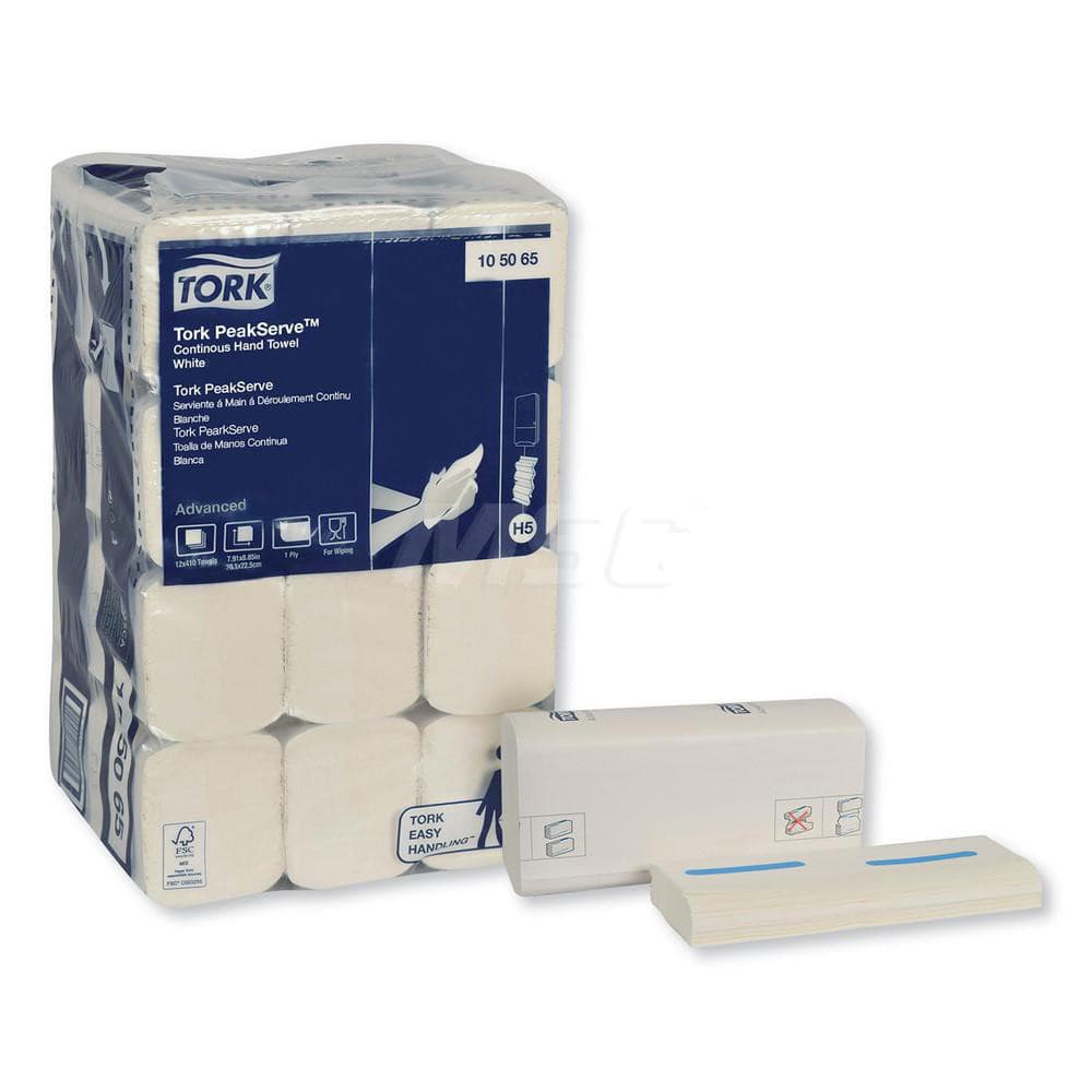 Paper Towels: Continuous Roll, Pack, 1 Ply, White MPN:105065