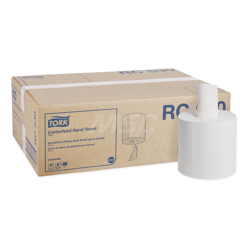 Paper Towels: Center Pull Roll, Roll, 2 Ply, Recycled Fiber, White MPN:RC530