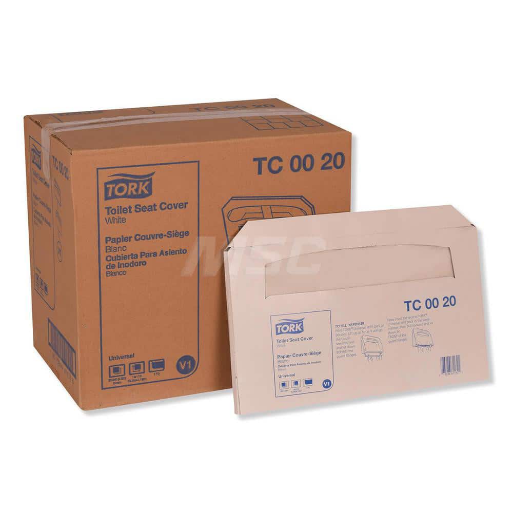 Toilet Seat Covers, Dispenser Compatibility: Tork V1 Toilet Cover Dispensers - 344080, 344088, 1951001, 99A , Color: White , Sheets per Pack: 250  MPN:TC0020