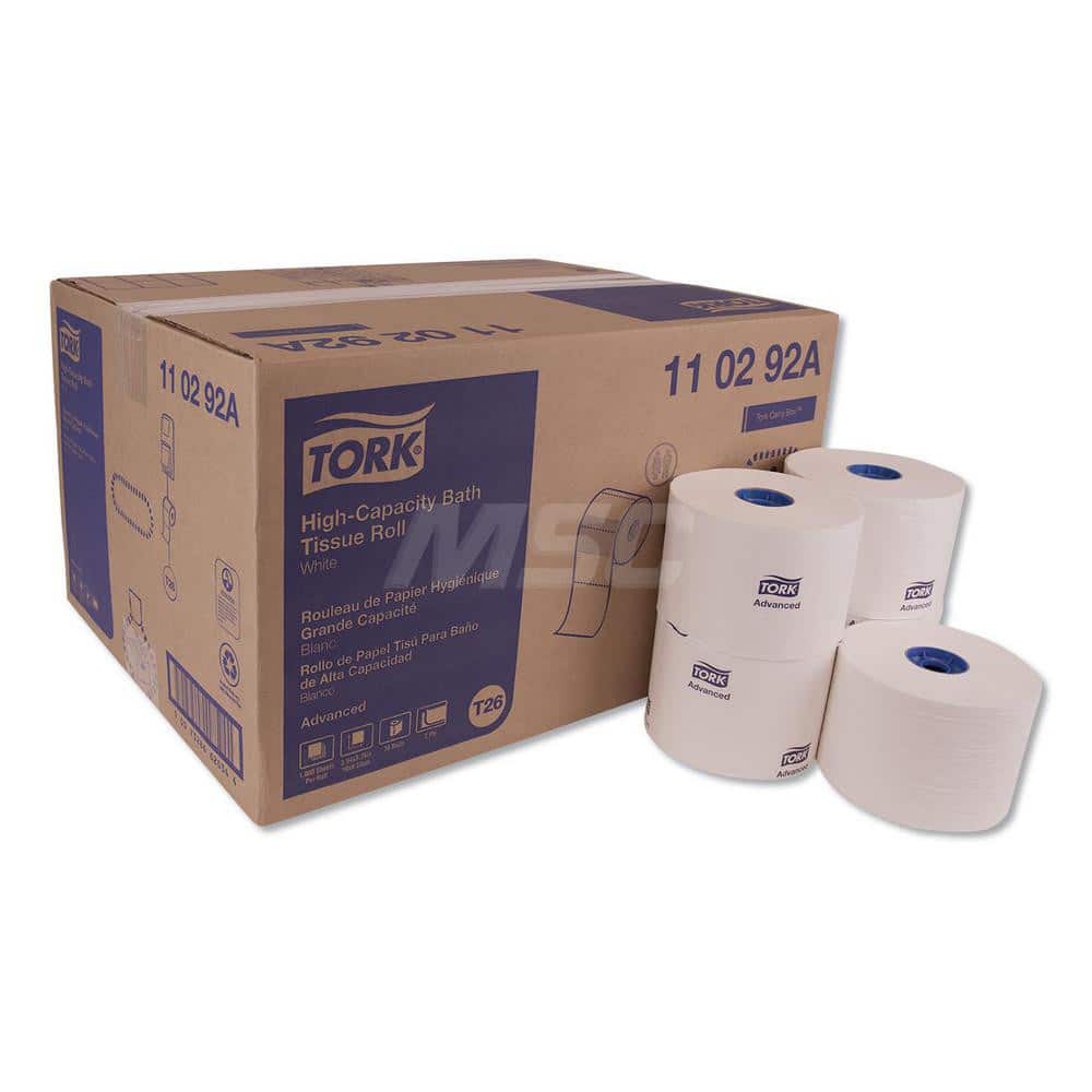 Bathroom Tissue: Standard Roll, Recycled Fiber, 2-Ply, White MPN:110292A