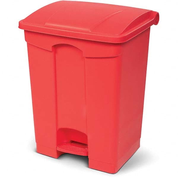 Biohazardous & Step-Open Trash Cans, Container Shape: Rectangle , Material: Polyethylene , Overall Diameter: 15.35 , Overall Height: 26.77  MPN:SOF18-00RED