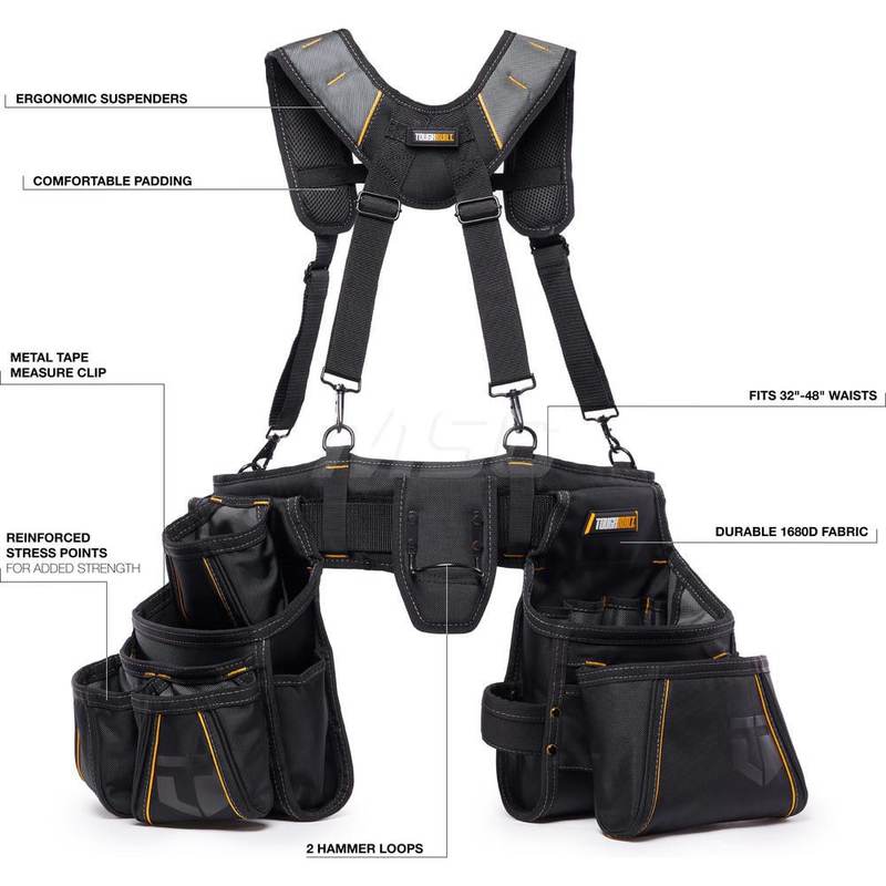 Tool Aprons & Tool Belts, Tool Type: Tool Belt , Minimum Waist Size: 32 , Maximum Waist Size: 48 , Material: Polyester , Number of Pockets: 19.000  MPN:TB-302-6