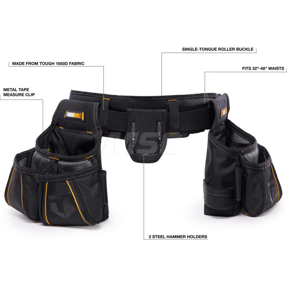 Tool Aprons & Tool Belts, Tool Type: Tool Belt , Minimum Waist Size: 32 , Maximum Waist Size: 48 , Material: Polyester , Number of Pockets: 10.000  MPN:TB-303-4