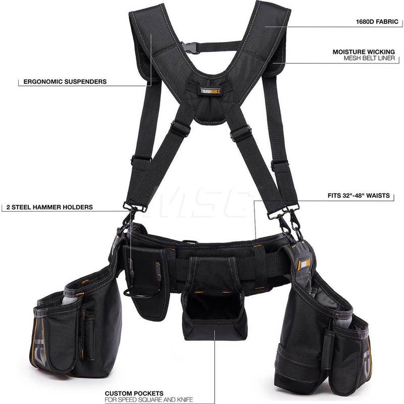 Tool Aprons & Tool Belts, Tool Type: Tool Belt , Minimum Waist Size: 32 , Maximum Waist Size: 48 , Material: Polyester , Number of Pockets: 26.000  MPN:TB-303-6