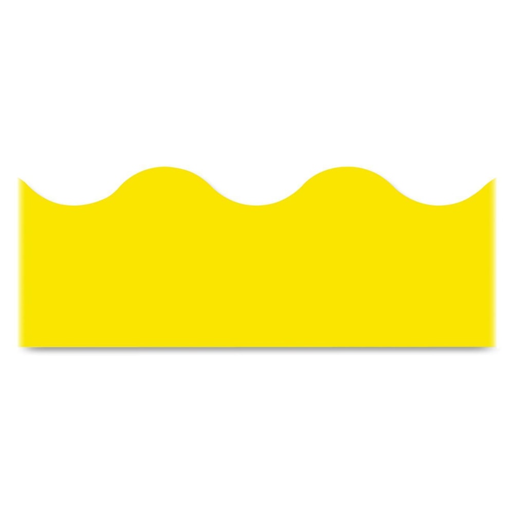 Trend solid-colored Terrific Trimmers - (Scalloped) Shape - Reusable, Durable, Precut - 2.25in Width x 468in Length - Yellow - 1 / Pack (Min Order Qty 16) MPN:T-9876