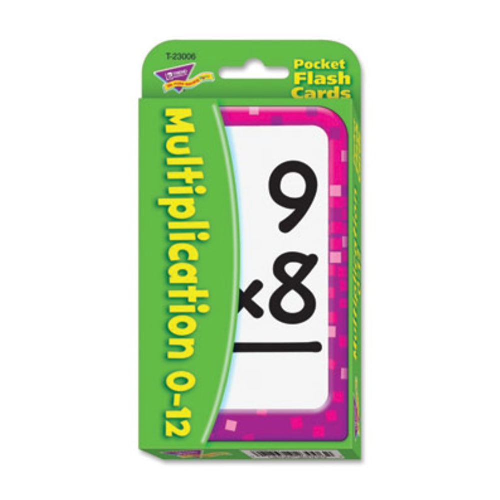 Trend Pocket Flash Cards, Multiplication, Box Of 56 Cards (Min Order Qty 19) MPN:T-23006