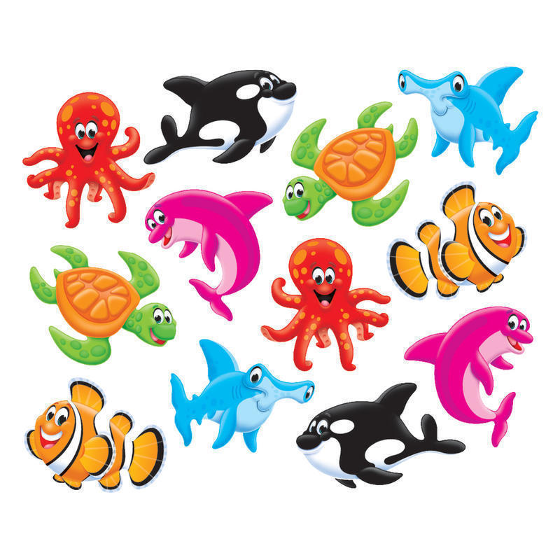 TREND Classic Accents Variety Pack, Sea Buddies, Assorted Colors, Pack Of 36 (Min Order Qty 12) MPN:T10998