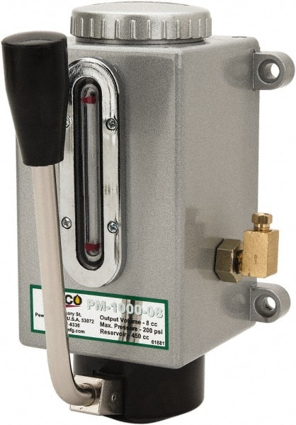 450 cm Reservoir Capacity, 8 cm Output per Stroke, Manual Central Lubrication System MPN:PM-1000-08