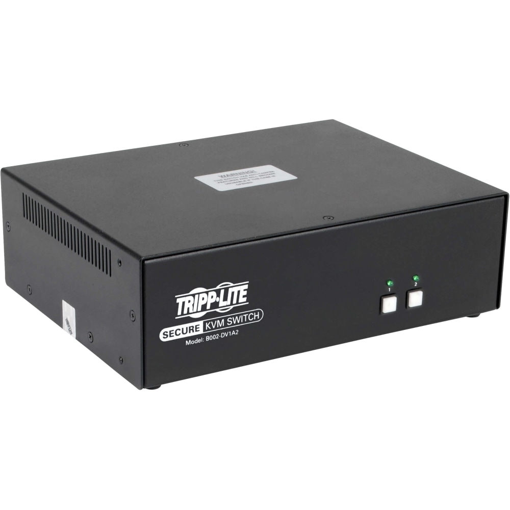 Tripp Lite Secure KVM Switch, DVI to DVI - 2-Port, NIAP PP3.0 Certified, Audio, Single Monitor - KVM / audio switch - 2 x KVM / audio - 1 local user - desktop - TAA Compliant MPN:B002-DV1A2