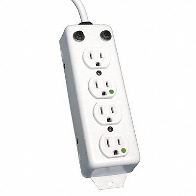 Outlet Strip 4 Outlet 15A 8-21/32 L Wht MPN:PS-415-HG-OEM