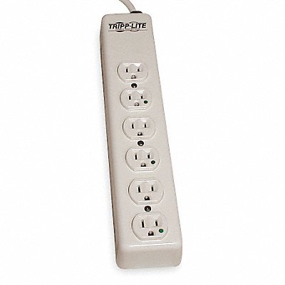 Outlet Strip 6 Outlet 15A 13-3/4 L Wht MPN:PS-615-HG