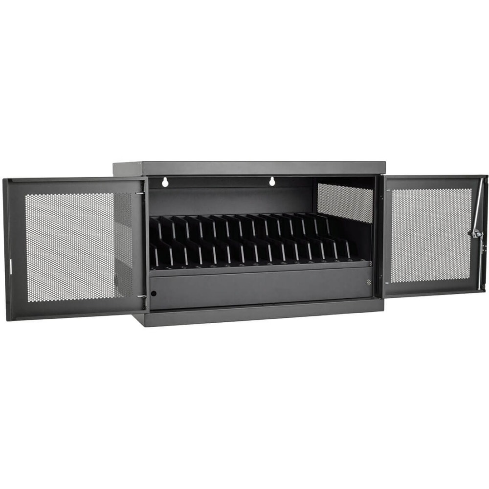 Tripp Lite 16-Port USB Charging Station Cabinet Wall Mount w/ Sync - Cabinet unit - for 16 tablets - lockable - steel - black - wall-mountable, floor-standing, desktop, counter MPN:CSC16USB