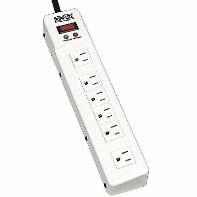 Surge Protector Strip 6 Outlet Wht MPN:TLM626