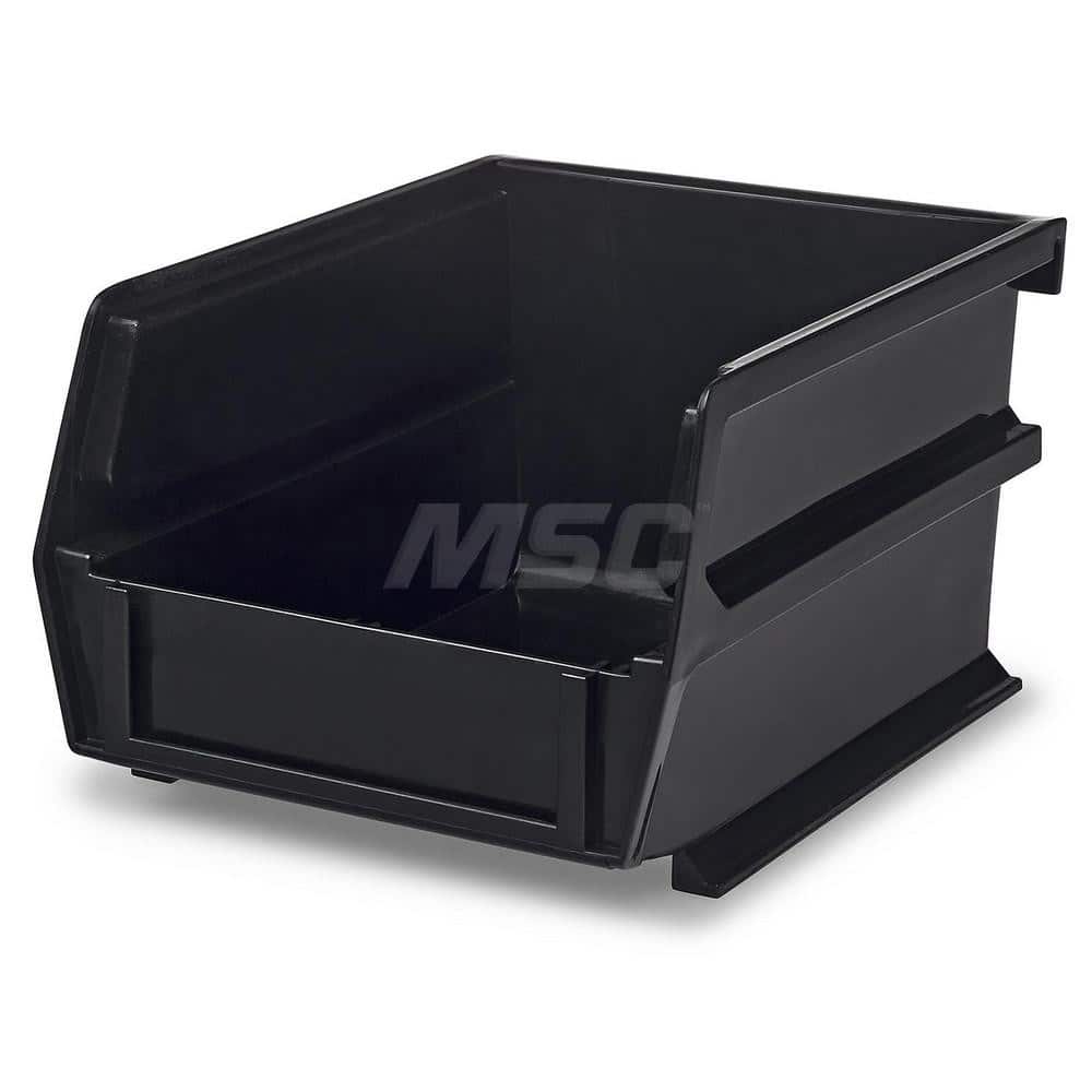 Plastic Hang, Stack & Nest Bin: Black, 4-3/4 x 2-13/16 x 3-9/16