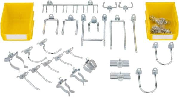 26 Pc Pegboard Hook Set, Steel & Plastic MPN:76901