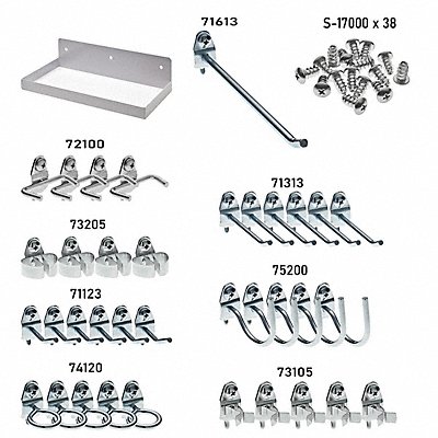 Pegboard Shelf 12 lb 6 D 3 H 12 W White MPN:76126W-36