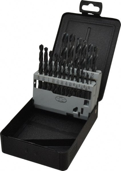 Drill Bit Set: Jobber Length Drill Bits, 21 Pc, 118 ° MPN:099835