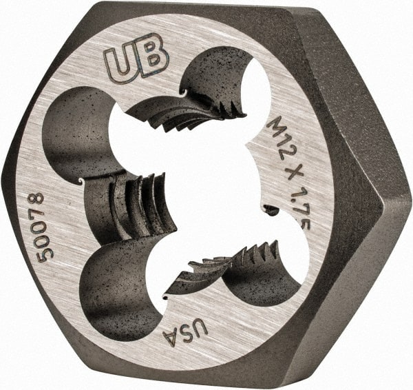 Hex Rethreading Die: M12 x 1.75 Thread, Right Hand, Steel MPN:6009151