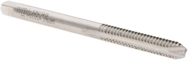 Spiral Point Tap: #6-32 UNC, 2 Flutes, Semi Bottoming Chamfer, 2B Class of Fit, High-Speed Steel, Bright/Uncoated MPN:6006786