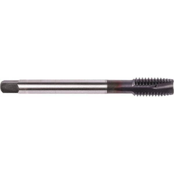Spiral Point Tap: 5/16-18 UNC, 3 Flutes, Plug Chamfer, 2B Class of Fit, High-Speed Steel, TiCN Coated MPN:6007922