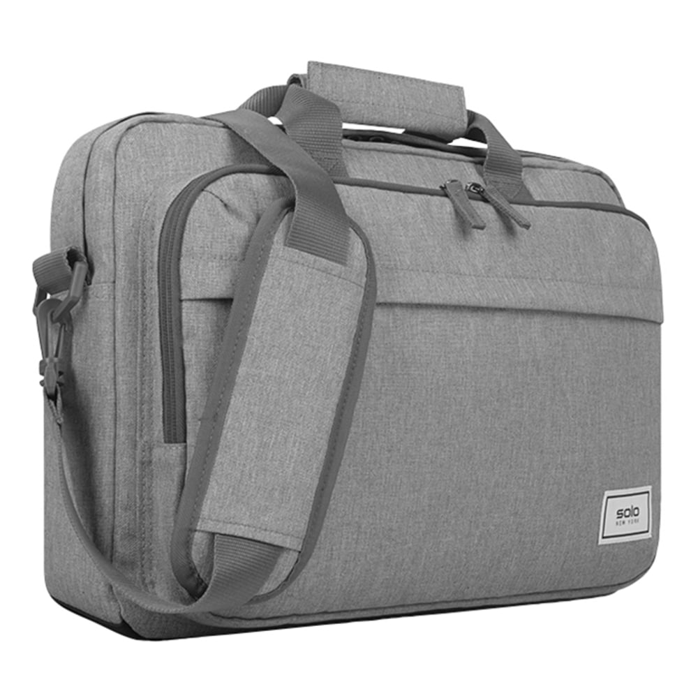 Solo New York Re:New Briefcase With 15.6in Laptop Pocket, 60% Recycled, Gray (Min Order Qty 2) MPN:UBN127-10