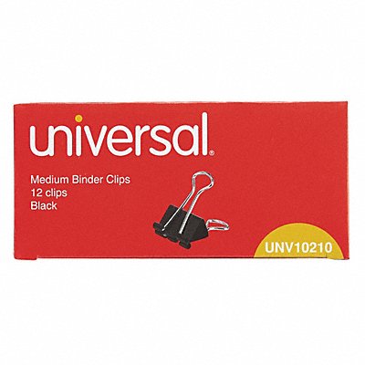 Binder Clip Steel 1-1/4in. Size PK12 MPN:UNV10210