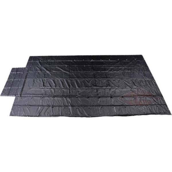 Tarp/Dust Cover: Black, Polyester, 16' Long x 28' Wide MPN:HLT16284-BLK