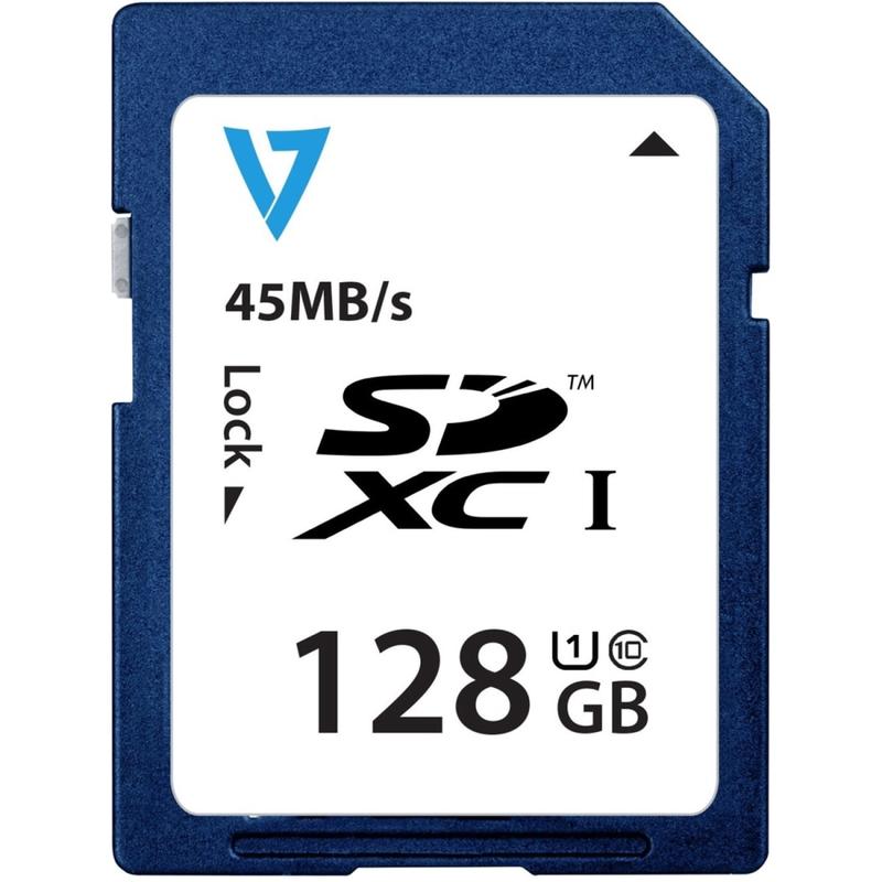 V7 SDXC 128GB Memory Card (Min Order Qty 4) MPN:VASDX128GUHS1R-2N
