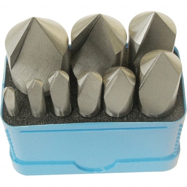 Countersink Set: 9 Pc, 3/16 to 1