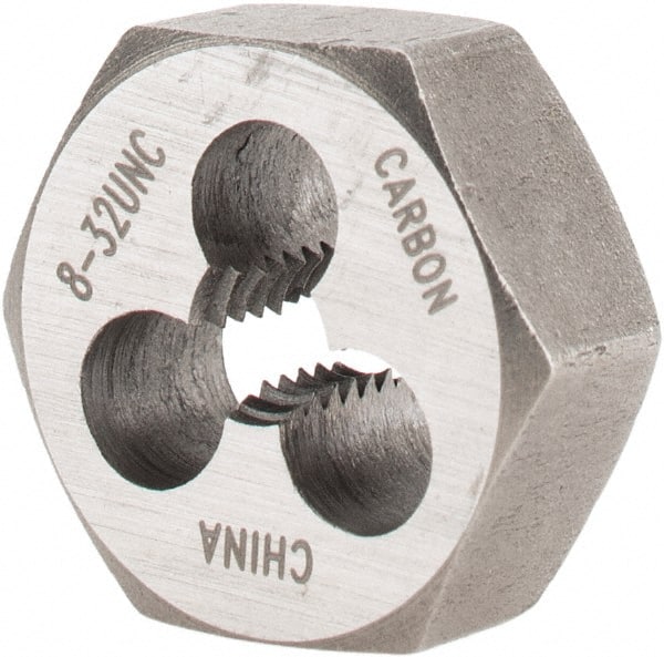 Hex Rethreading Die: #8-32, Right Hand, Carbon Steel MPN:365-0070