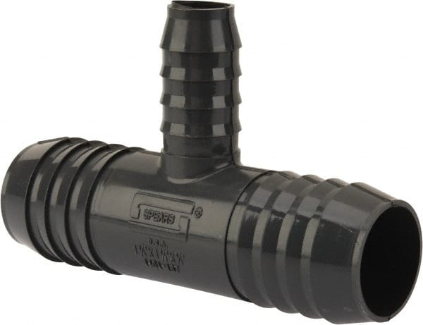 Barbed Tube Reducing Tee: 1-1/4 x 1-1/4 x 3/4