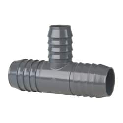 Barbed Tube Reducing Tee: 1-1/4 x 1-1/4 x 1